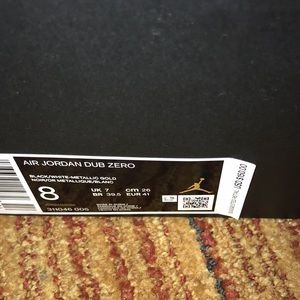 Jordans dub zero size 8